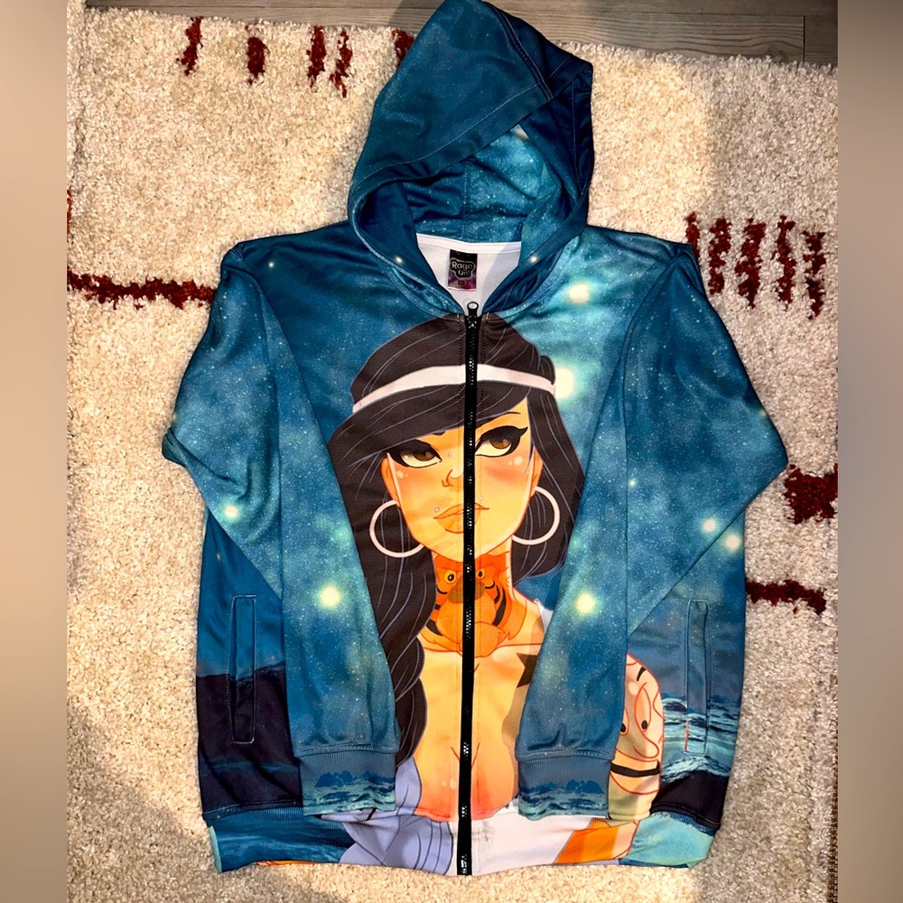 Rage on Aladdin Jasmine princess genie Sz md soft hoodie men’s woman’s